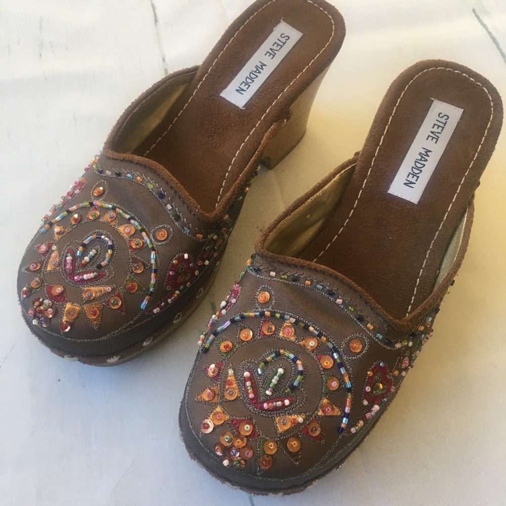 Steve Madden Firey Studded Sequin Clog Mule